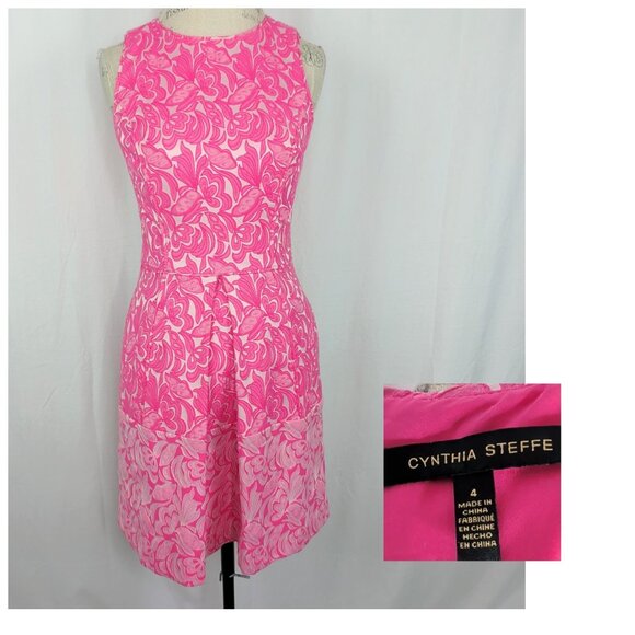 Cynthia Steffe Dresses & Skirts - Cynthia Steffe Pink Dress 4 Jacquard Aniston
